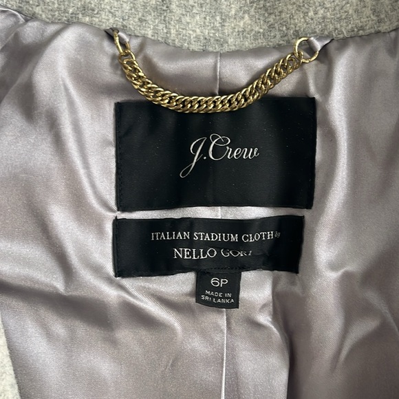 J.Crew Wool Coat Italian stadium cloth by Nello Gori size 6P - Picture 2 of 4